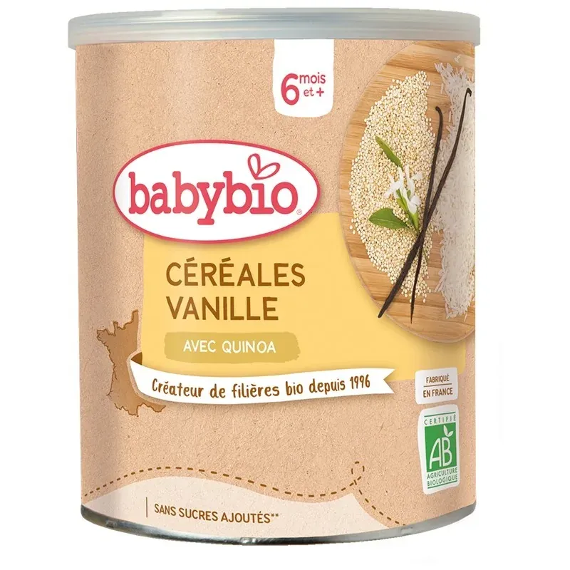BABYBIO CÉRÉALES VANILLE AVEC QUINOA 220G