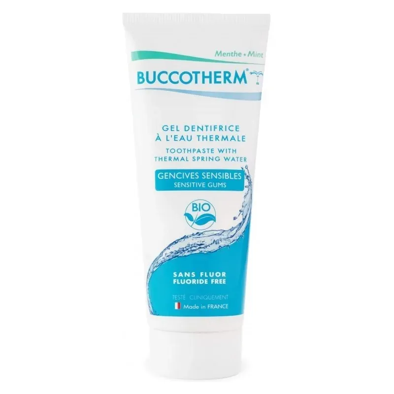 BUCCOTHERM GEL DENTIFRICE GENCIVES SENSIBLES SANS FLUOR CERTIFIÉ BIO 75ML