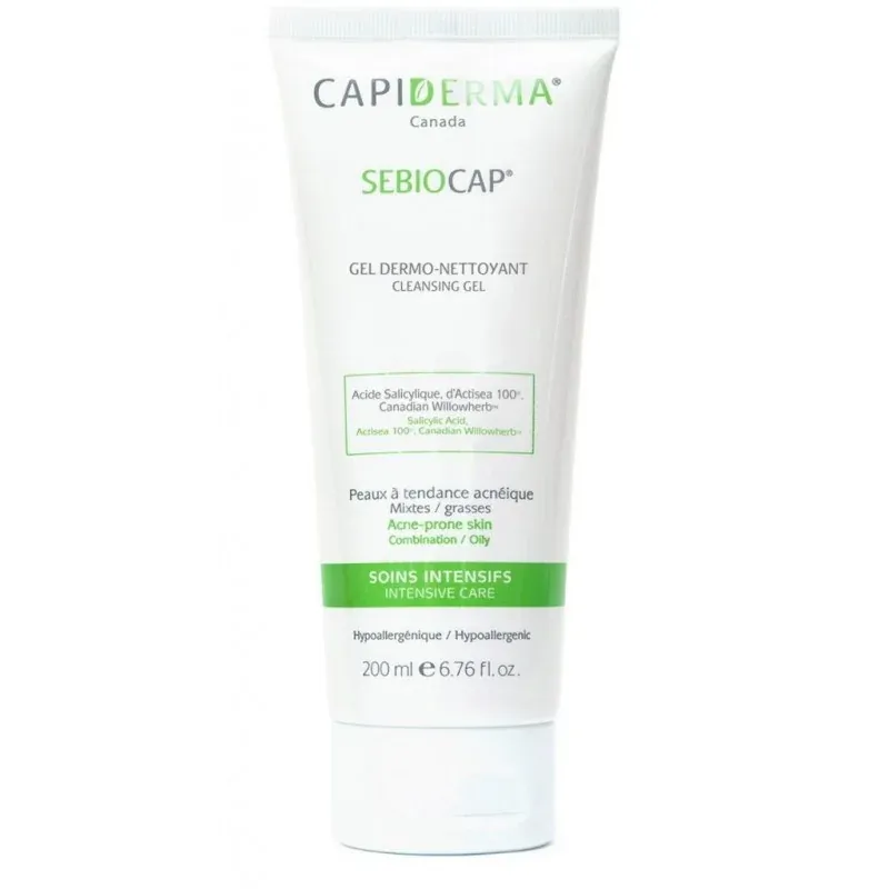 CAPIDERMA SEBIOCAP GEL DERMO-NETTOYANT POUR PEAUX À TENDANCE ACNÉIQUE 200ML