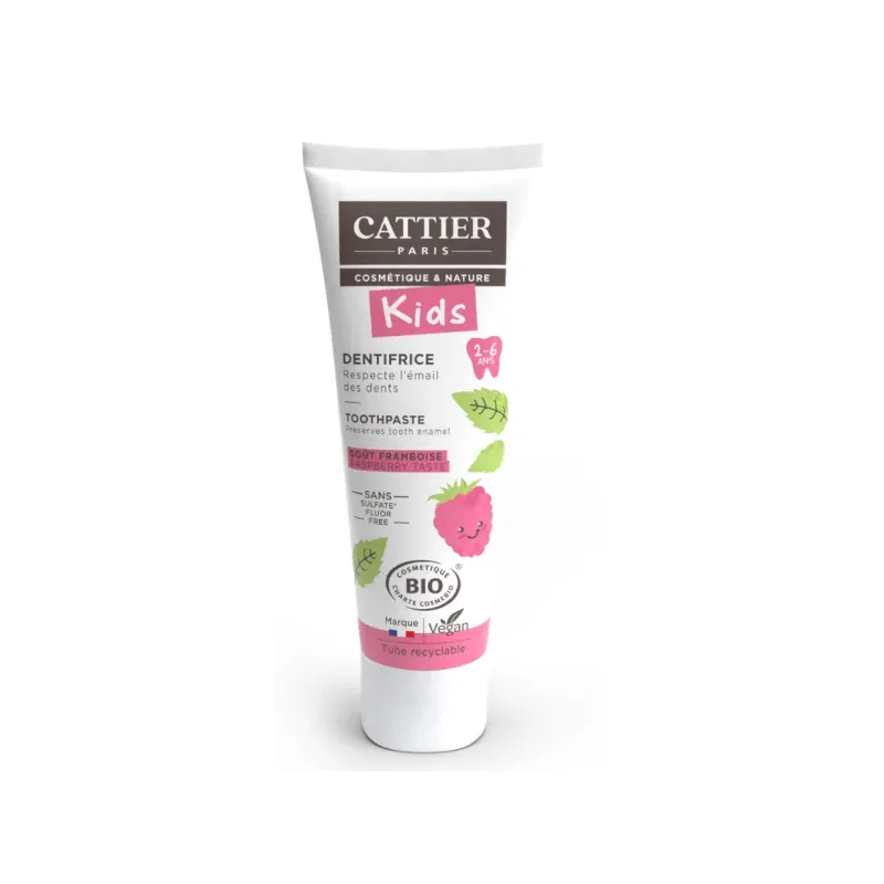 Cattier DENTIFRICE 2 - 6 ANS GOUT FRAMBOISE 50ml