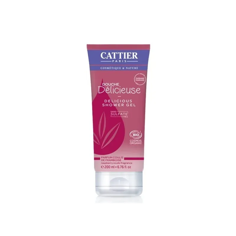 Cattier Douche Délicieuse SANS SULFATES coulis de framboise 200ML