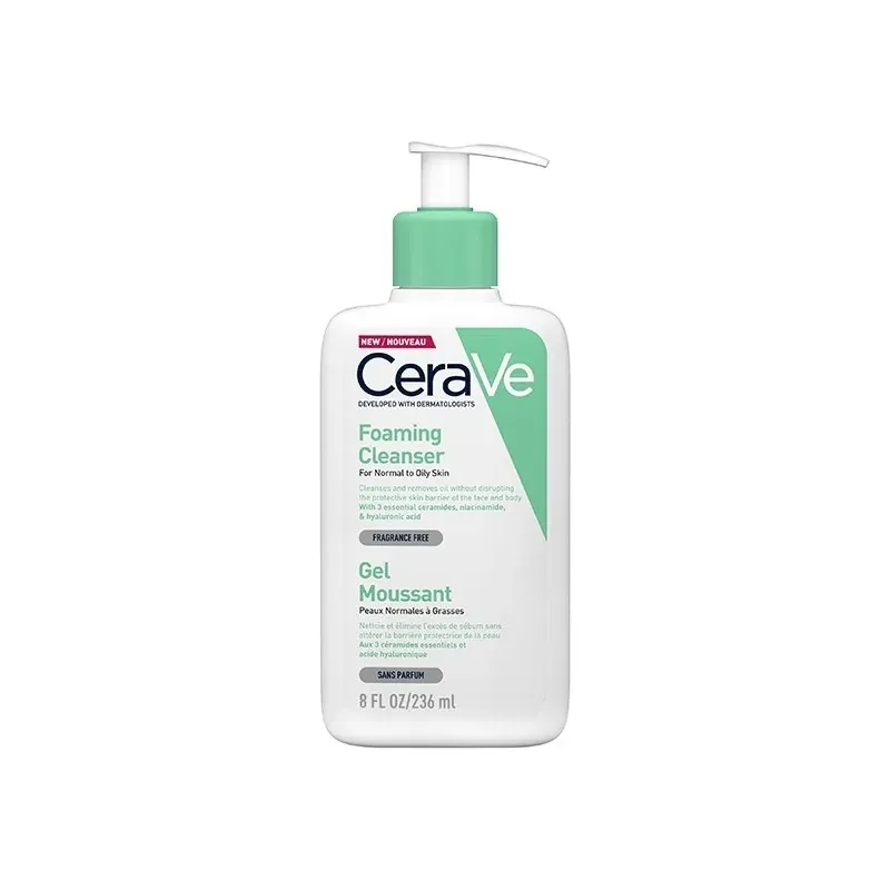 CERAVE GEL MOUSSANT PEAUX NORMALES À GRASSES 236ML