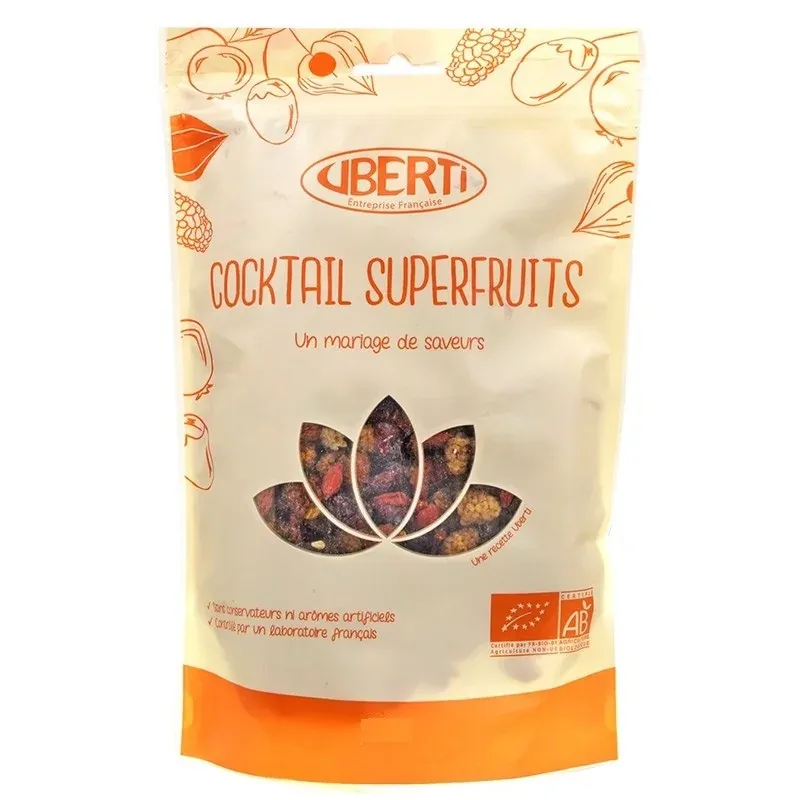 Uberti Cocktail de Superfruits 250G (Goji, Mulberries, et baies des incas)