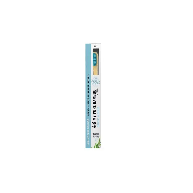 DENTI-SMILE BROSSE A DENT BAMBOU MEDIUM BLEU