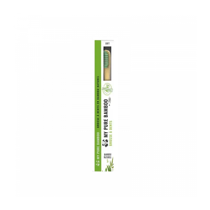 DENTI-SMILE BROSSE A DENT BAMBOU MEDIUM VERT