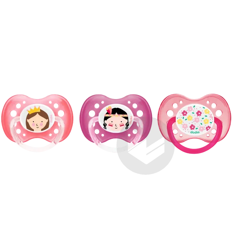 DODIE SUCETTE Anatomique A37 +18M FILLE INDIENNE PRINCESSE FLEURS