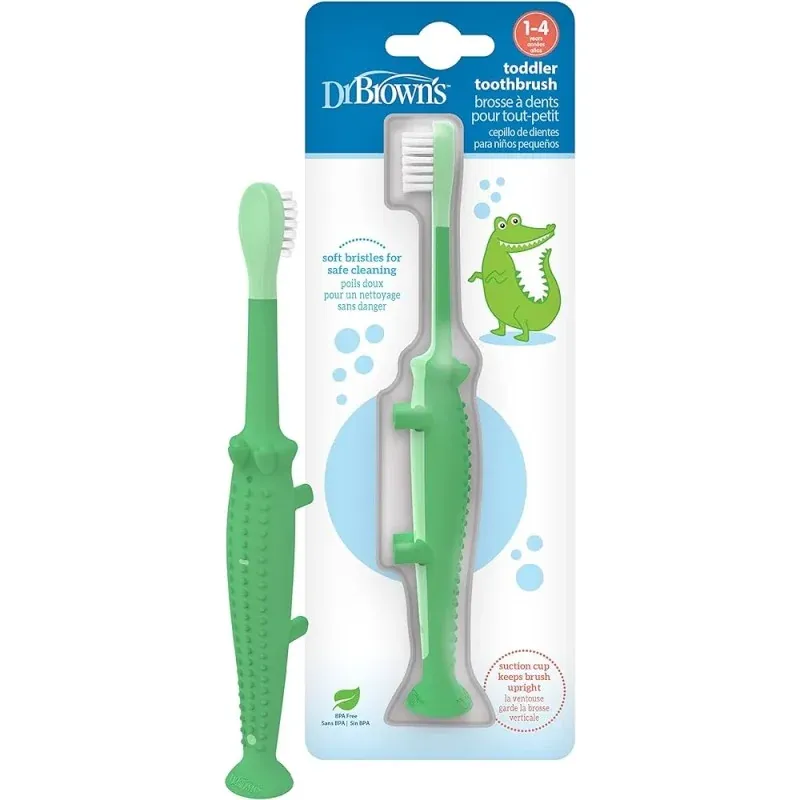 DR BROWNS BROSSE A DENTS BEBE 1-4 ANS CROCODILE