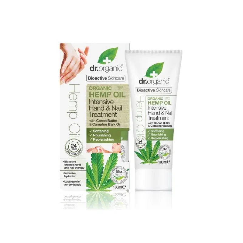 DR.ORGANIC CREME MAINS ET ONGLES A Huile de Chanvre 100ML