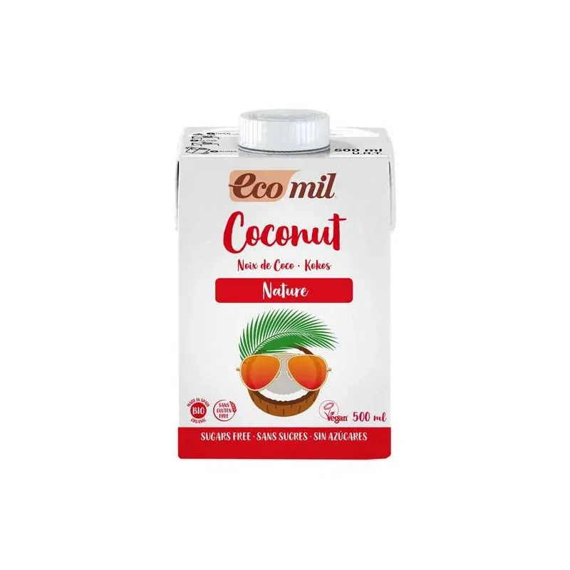 ECOMIL BOISSON DE COCO SANS SUCRE 500ML