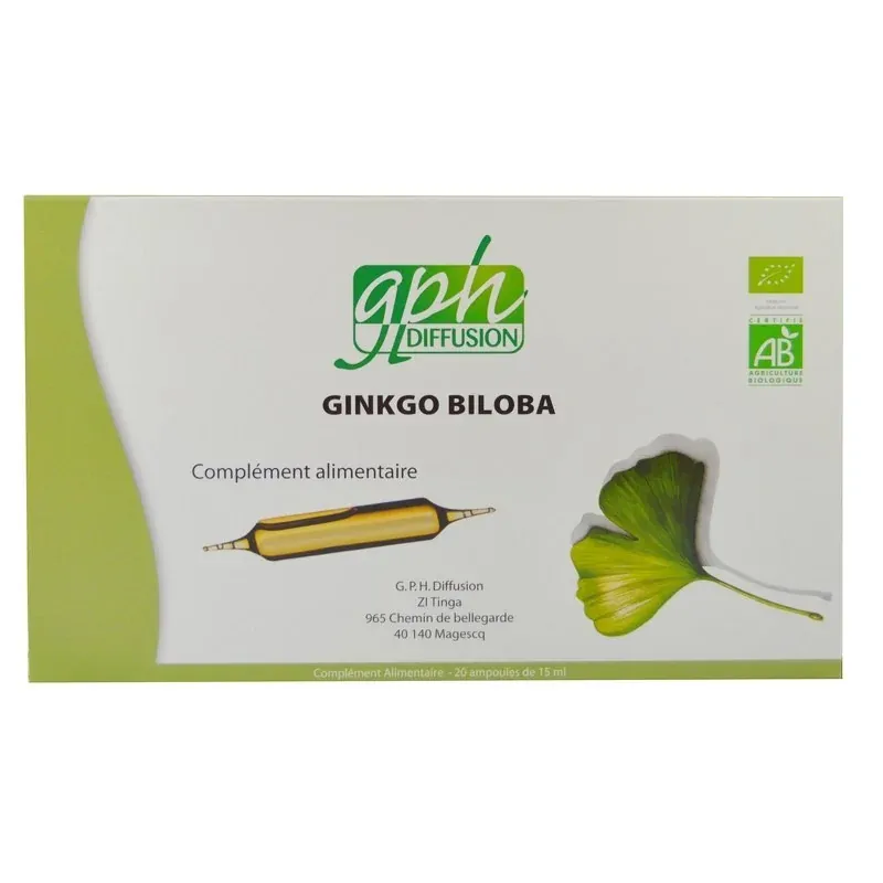 GPH DIFFUSION GINKGO BILOBA BIO 20amp x 15ml