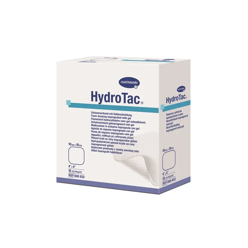 HARTMANN HydroTac Pans hydrocellulaire 10 x 10 cm 10U