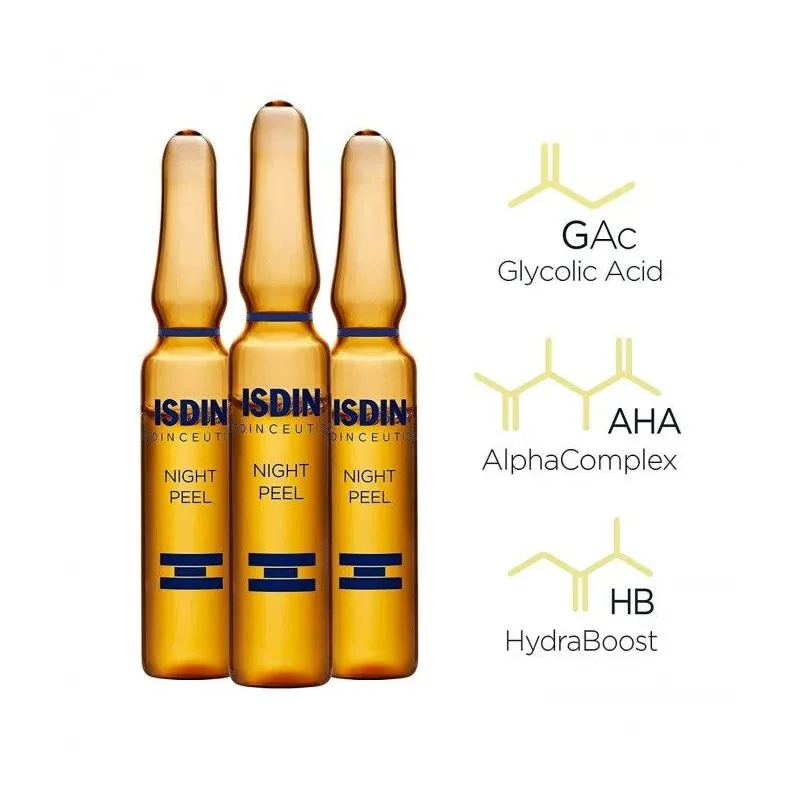 ISDIN NIGHT PEEL EXFOLANT NUIT PEELING 30 AMPOULES x 2 ML
