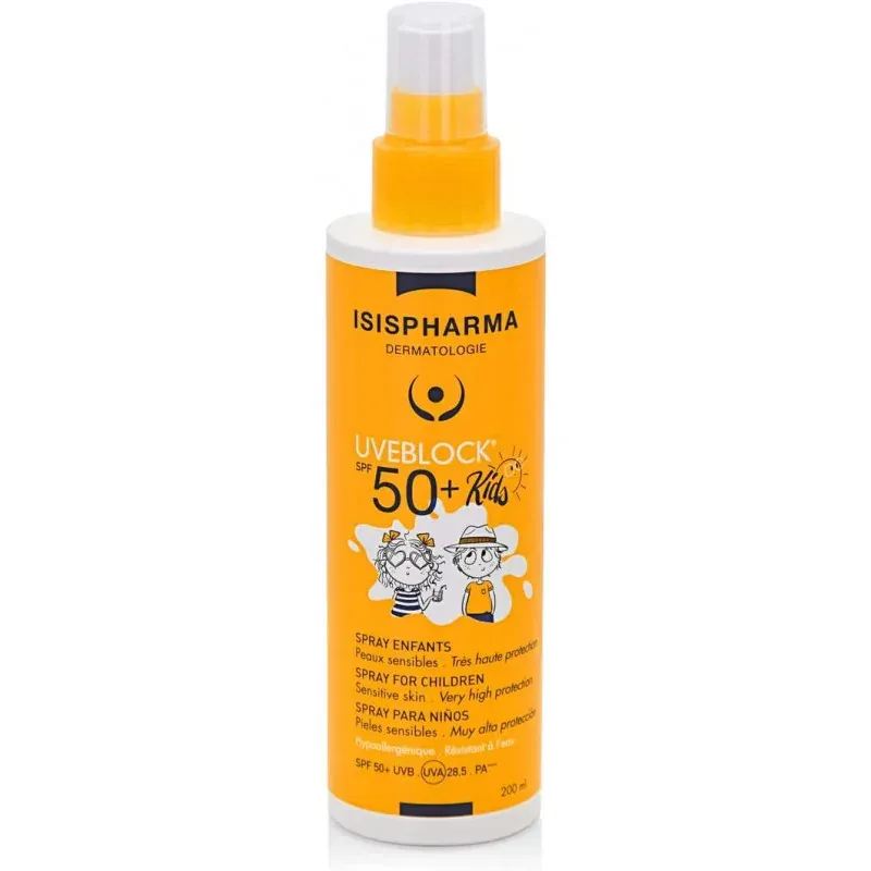 Isispharma uveblock 50+ kids spray solaire spf 50+ pour enfants 150 ml
