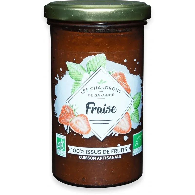 Les Chaudrons de Garonne Préparation 100% Fruits Fraise 275g