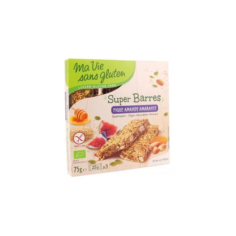 MA VIE SANS GLUTEN BARRES FIGUE AMANDE AMARANTE SG 75G