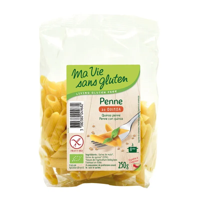 MA VIE SANS GLUTEN PENNE AU QUINOA SG 250G