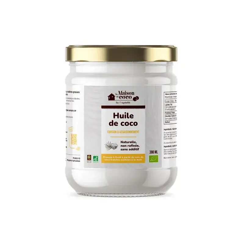 Maison de coco Huile Vierge de Noix de Coco, BIO 300 g -