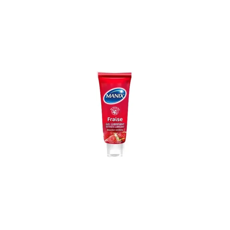 Manix gel lubrifiant fraise pulpeuse 80 ml