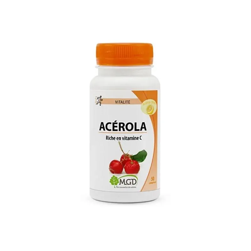 Mgd Nature Acérola Arôme Fruits Rouges – 50 Comprimés