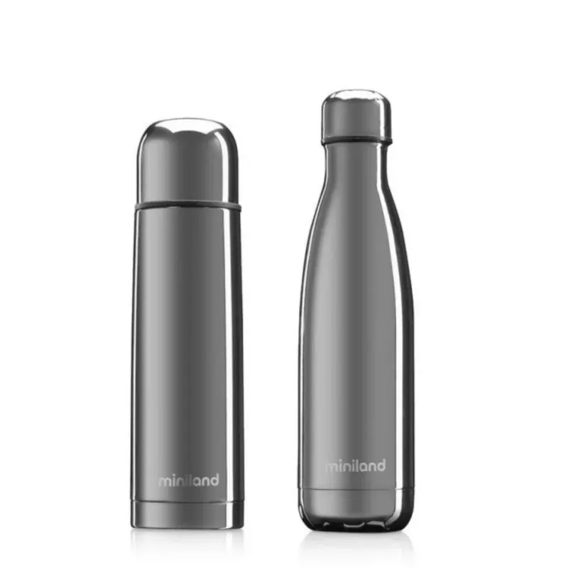 Miniland Deluxe lot de 2 thermos silver 500ml - 89258