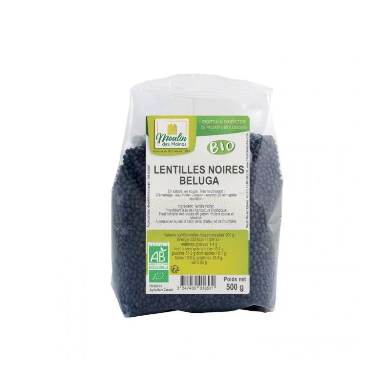 Moulin des Moines LENTILLES BELLUGA 500 G