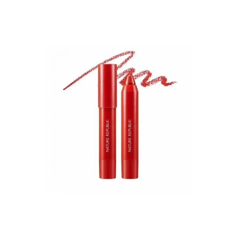 NATURE REPUBLIC BY FLOWER ECO CRAYON LIP VELVET 03 HIBISCUS