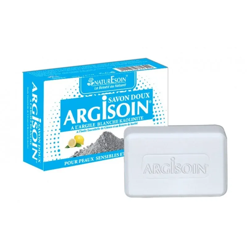 NATURE SOIN ARGISOIN SAVON DOUX A L’ARGILE BLANCHE KAOLINITE 125g