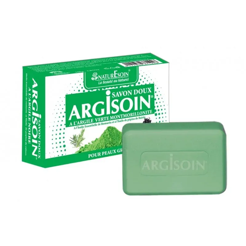 NATURE SOIN ARGISOIN SAVON DOUX A L’ARGILE VERTE 125g