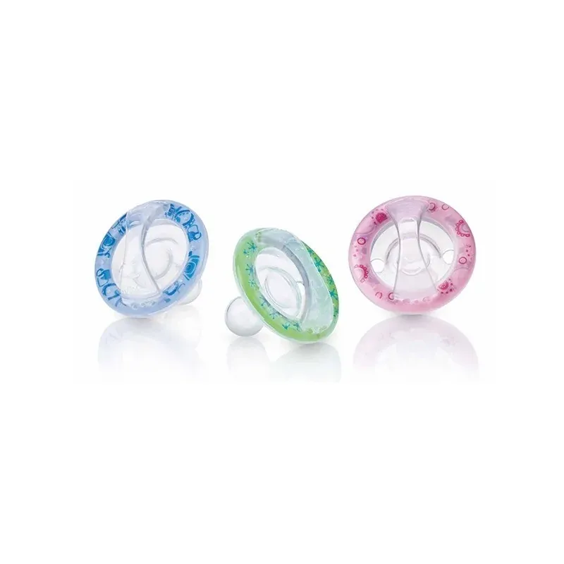 NUBY Sucette 100% silicone Surmoulé Natural Flex™ Cerise 0-6m ID5757SACS8