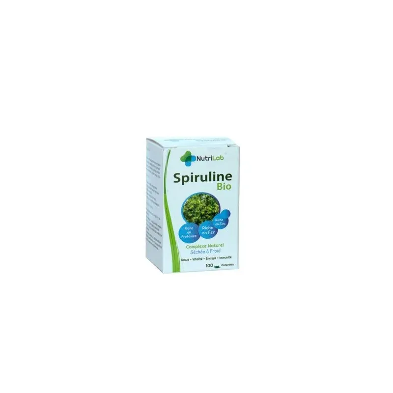 NutriLab Spiruline Bio 100 Comprimés