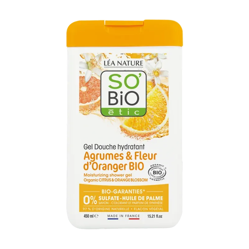 So Bio Gel Douche Agrumes Fleurs d’Oranger 450Ml