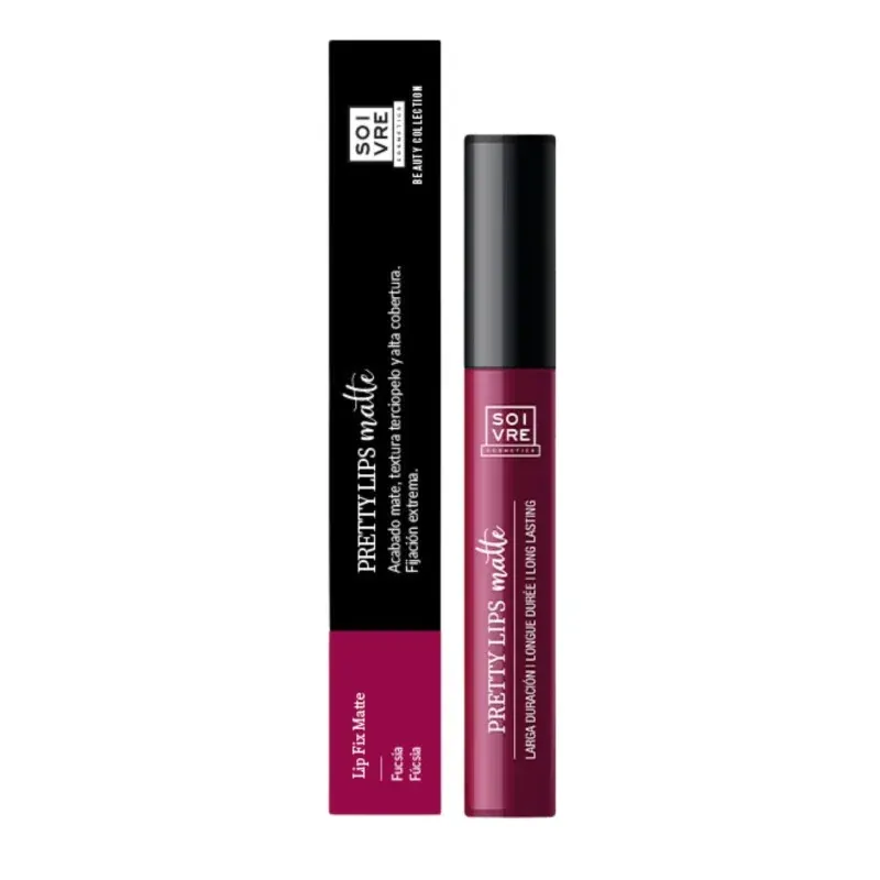 SOIVRE PRETTY LIPS MATTE FUCHSIA 5ml «ROSE FUCHSIA» «water proof»