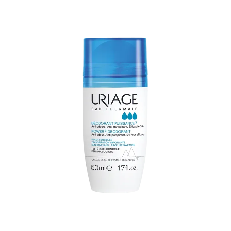 URIAGE DEODORANT PUISSANCE 3 ROLL ON PEAUX SENSIBLES 50ML