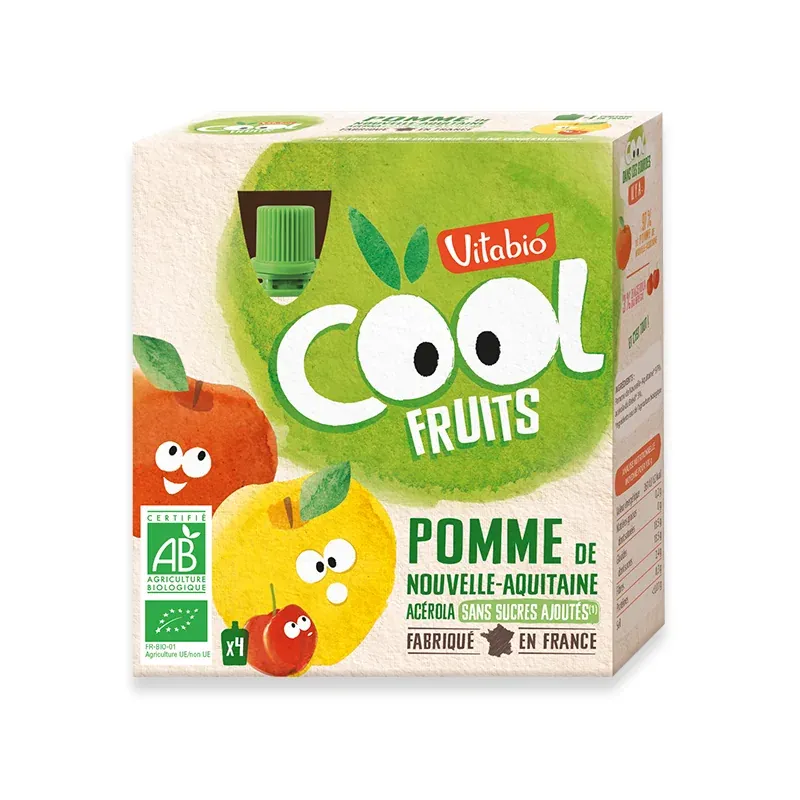 VITABIO POMME ACEROLA 4 X 90 G