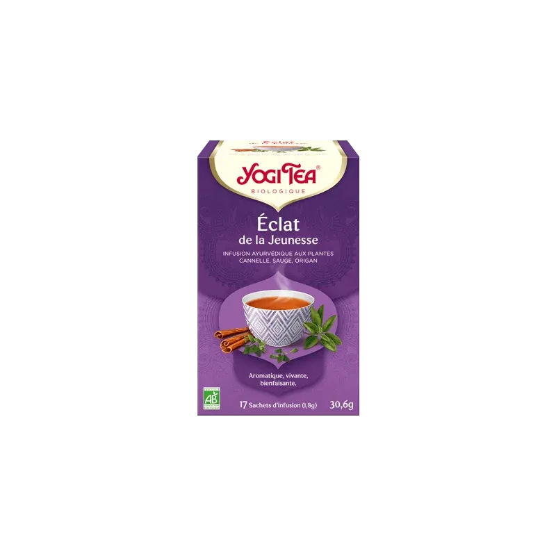 YOGI TEA Eclat de la jeunesse 17x 2g (Cannelle, sauge, origan, verveine odorante)