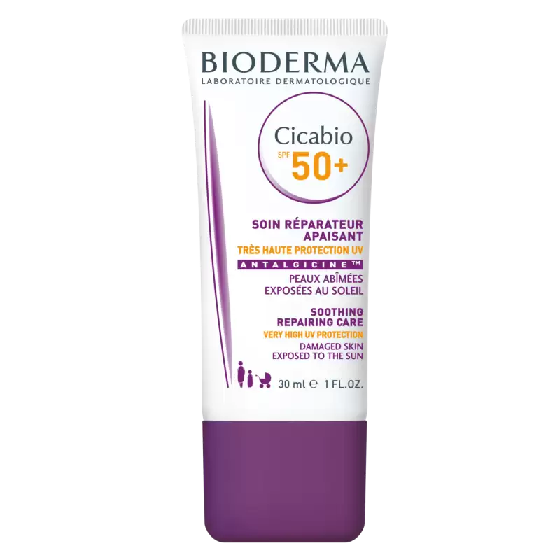 BIODERMA CICABIO spf50+ soin réparateur apaisant 30 ml