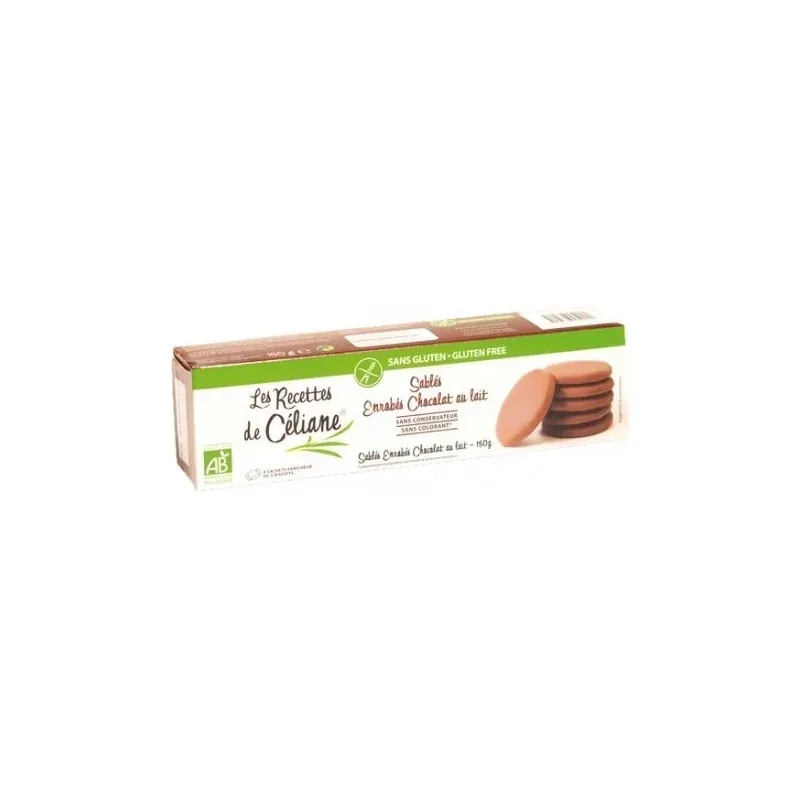 Les Recettes de Céliane SABLES ENROBES CHOCOLAT AU LAIT 150 G