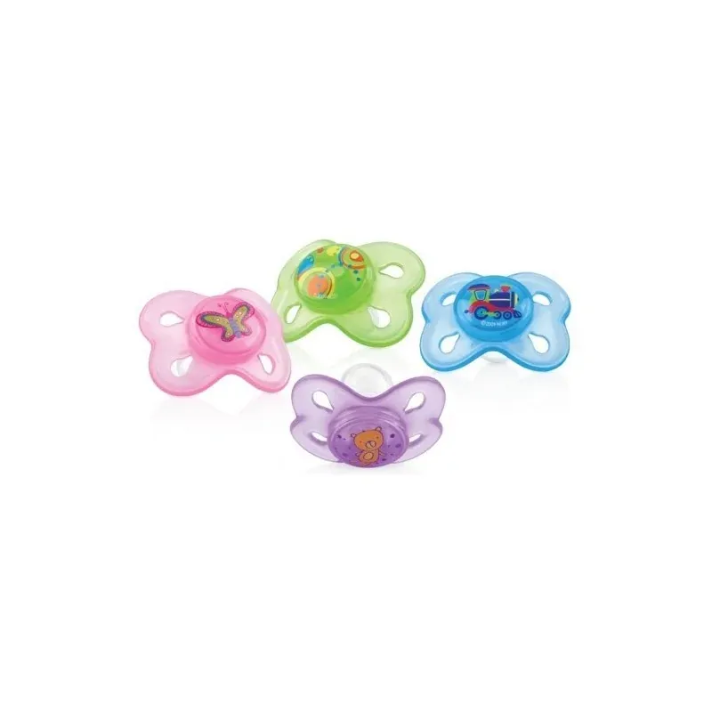 NUBY Sucette Mini Brites™ Ovale classique avec picots de massage 0-6 mois ID5797SFSM