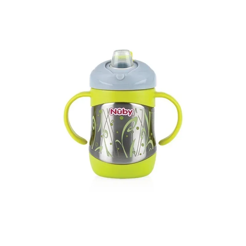 NUBY thermos imprimé GEO avec ances, bec en silocone 220ml ID10260