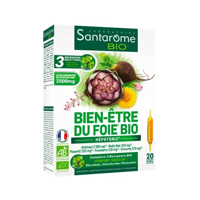 SANTAROME BIEN-ÊTRE DU FOIE BIO 20 AMPOULES
