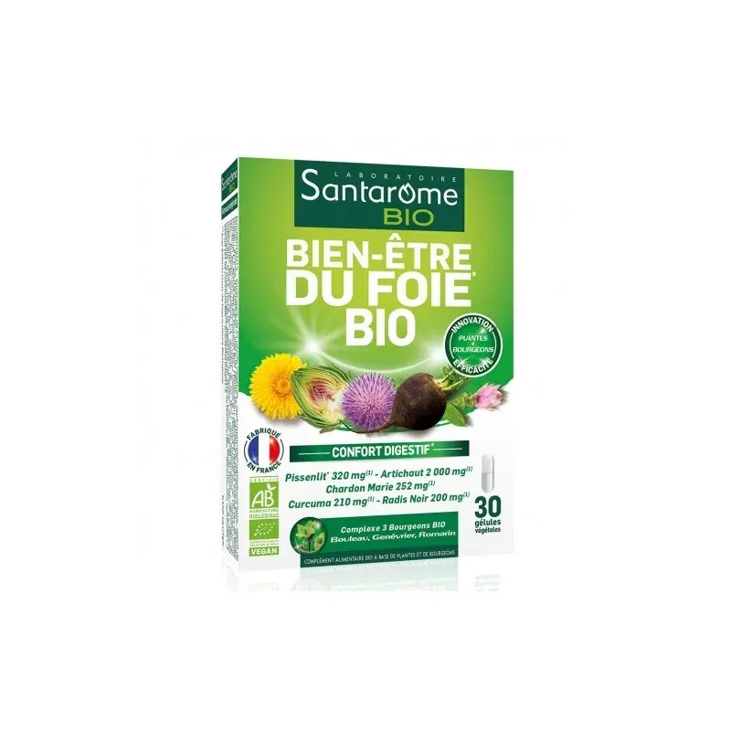 SANTAROME BIEN-ÊTRE DU FOIE BIO 30 GÉLULES